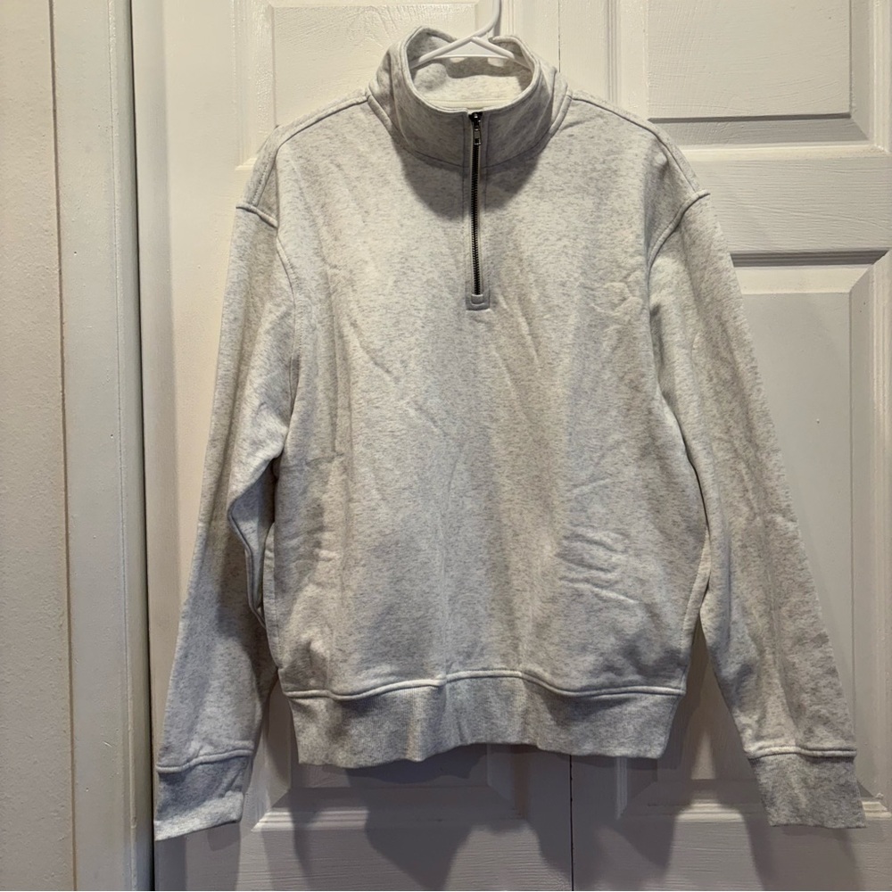NWT Old Navy Heather Gray Bounce Fleece Half-Zip Pullover Sweatshirt - Size M